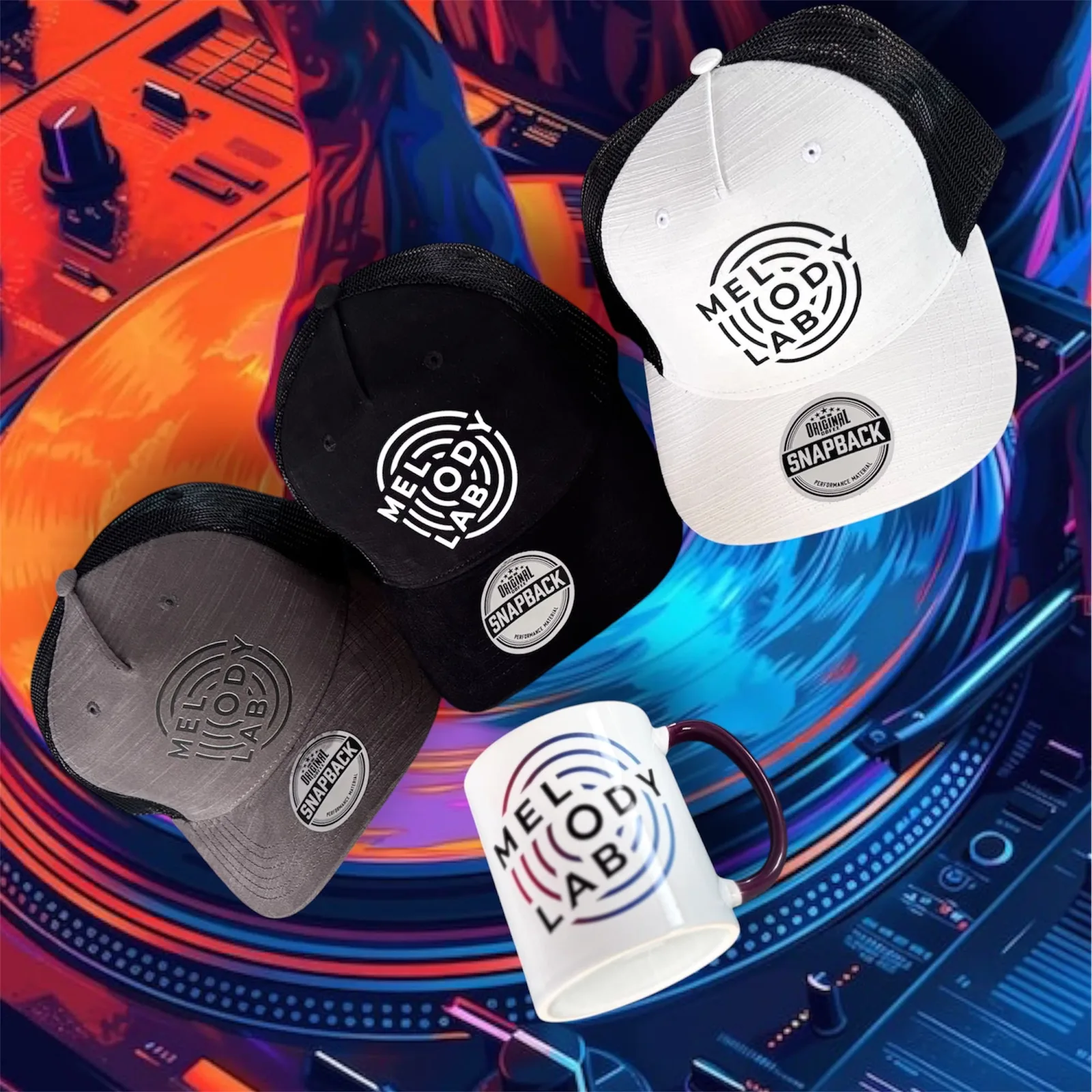 Werbetasse, SnapBack-Caps,
