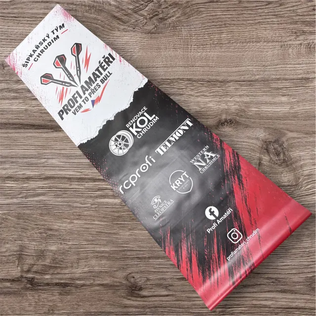 Banner + kapsy pro zavěšení