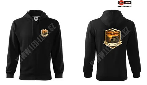 Mikina trendy zipper + logo Přátele na cestách