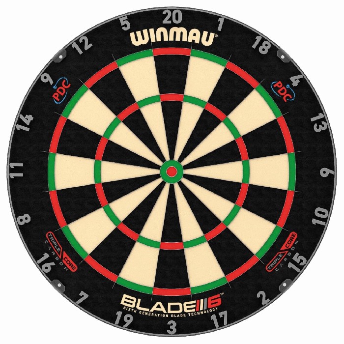 WINMAU BLADE 6 TRIPLE CORE SISAL-DARTSCHEIBE
