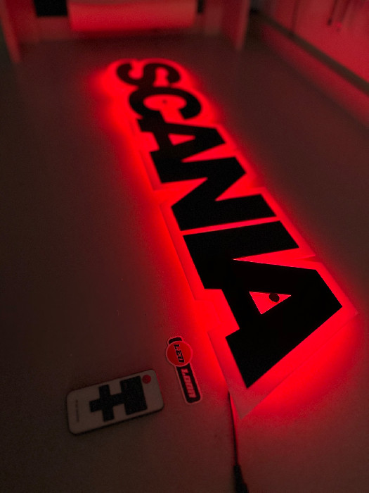 LED-Leuchtreklame für Scania-Fahrzeuge
