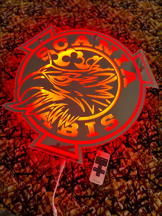 Spiegel-LED-Leuchtreklame Vabis