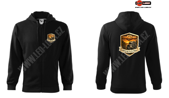 Modna bluza z zamkiem + logo Přátelé na cestách