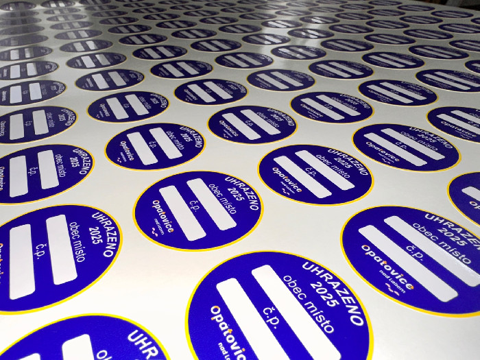 Pegatinas de PVC con impresión UV sin laminación con corte de contorno 1m2