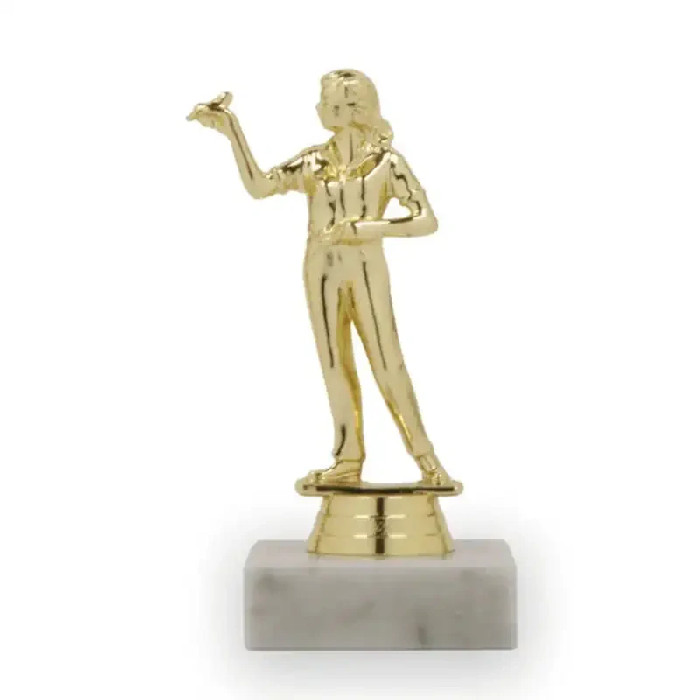 Figur "Dartspielerin" gold 12cm 1040011
