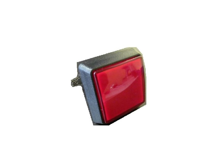 PRZYCISK KWADRATOWY CZERWONY 40X40MM