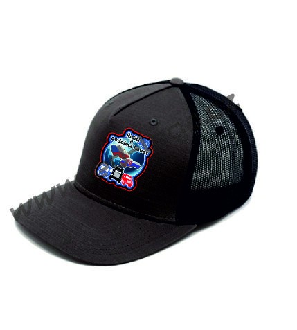 Kappe weiß/schwarz Five Panels Snap + Logo Ř.A.P.H.